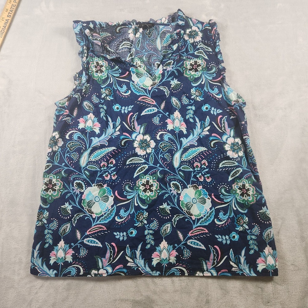 TALBOTS Women Thin Lightweight 100%‎ Viscose Tank Top Multicolor Paisley Medium